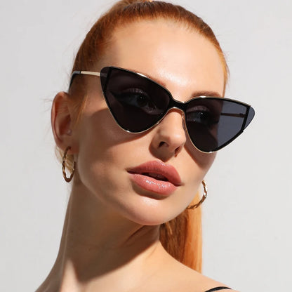 Luxury Metal Punk Cat Eye Women's Sunglasses