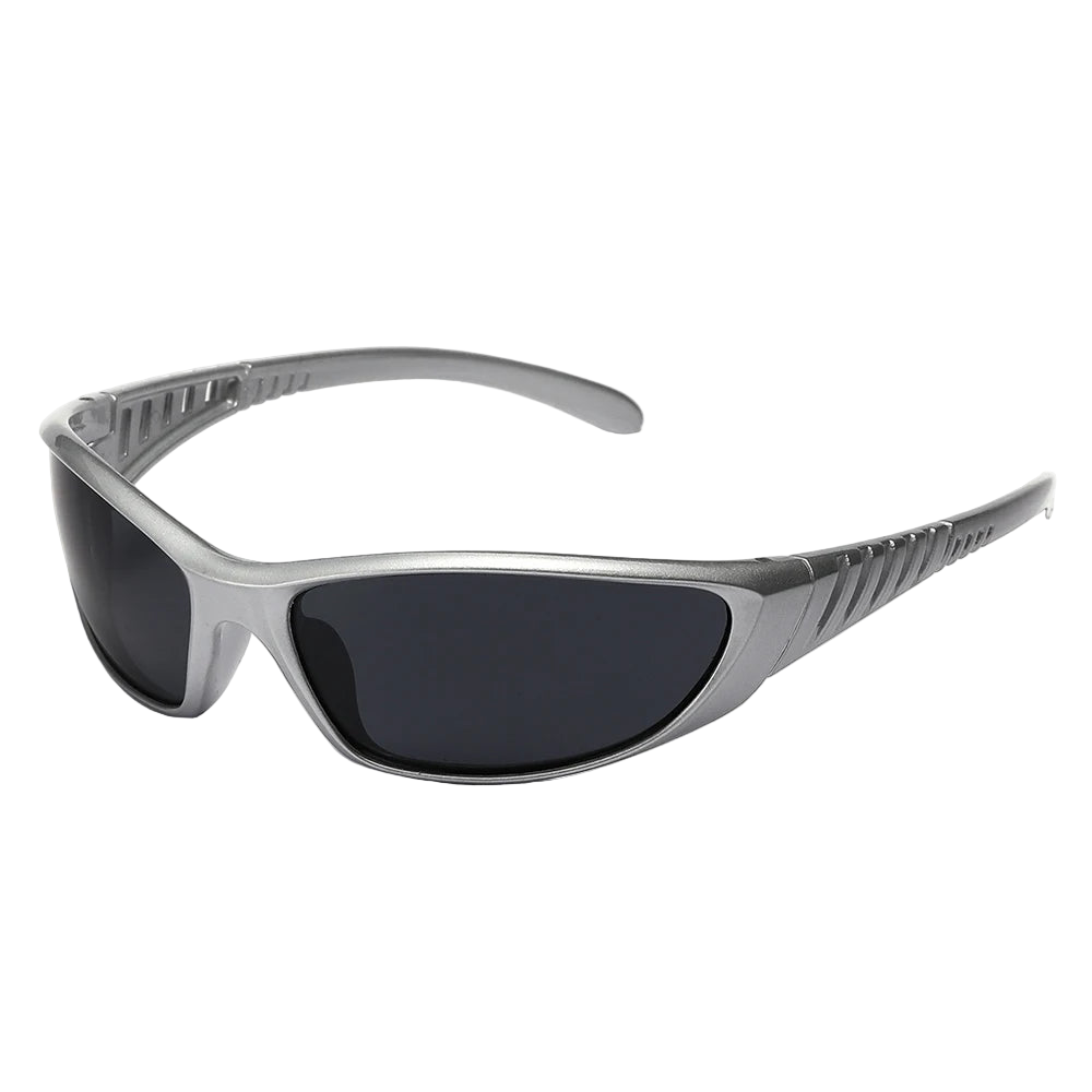 Y2K Silver Sunglasses – Futuristic Hollow Out Trend