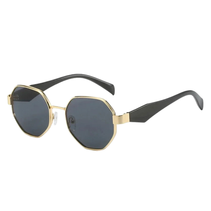 Trendy Polygon Sunglasses – Retro Metal