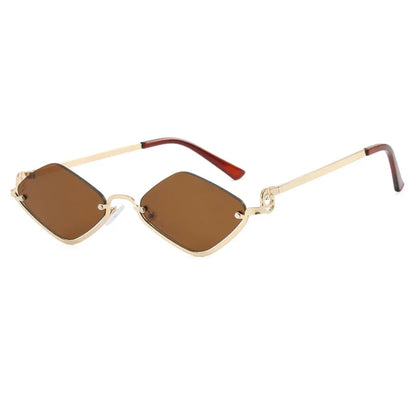 Half-Frame Diamond Sunglasses – Small Frame