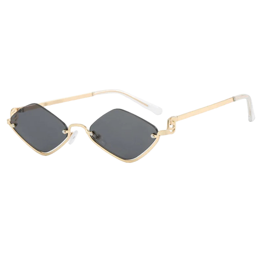 Half-Frame Diamond Sunglasses – Small Frame