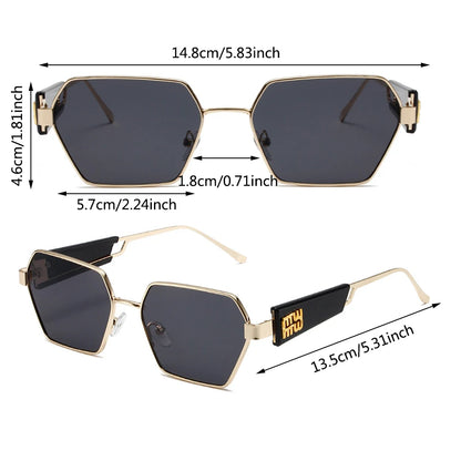 Irregular Hollow Punk Metal Women's Sunglasses