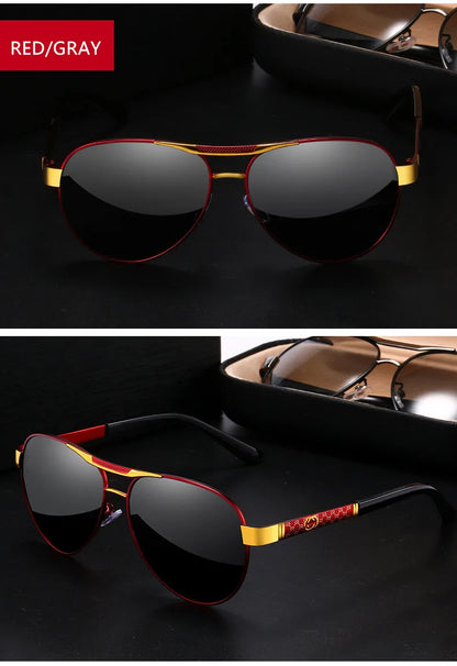 Luxury Vintage Polarized Pilot Sunglasses