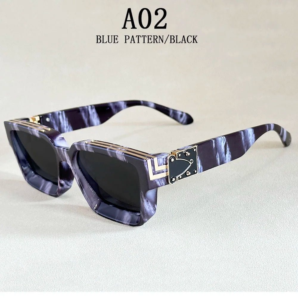 Retro Square Millionaire Sunglasses – Trendy