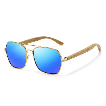 Retro Metallic Square Sunglasses