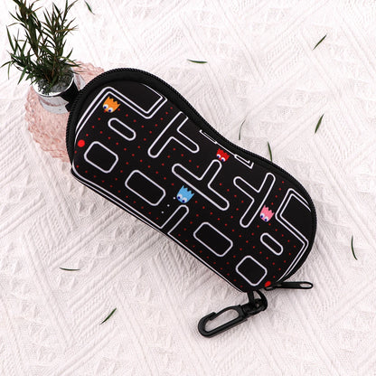 Cartoon funny Portable Zipper glasses Case