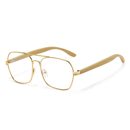 Retro Metallic Square Sunglasses