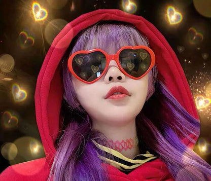 Love Heart Diffraction Glasses