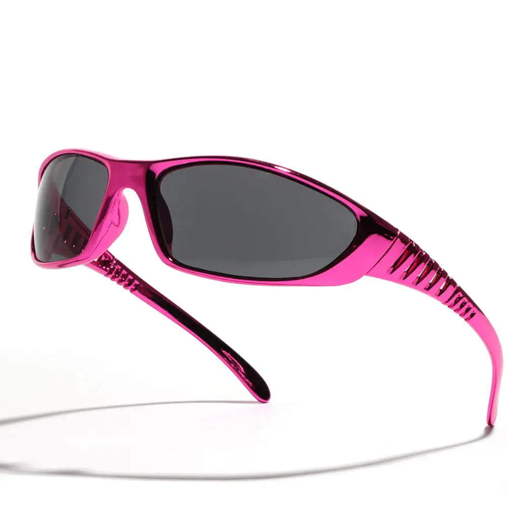 Y2K Silver Sunglasses – Futuristic Hollow Out Trend