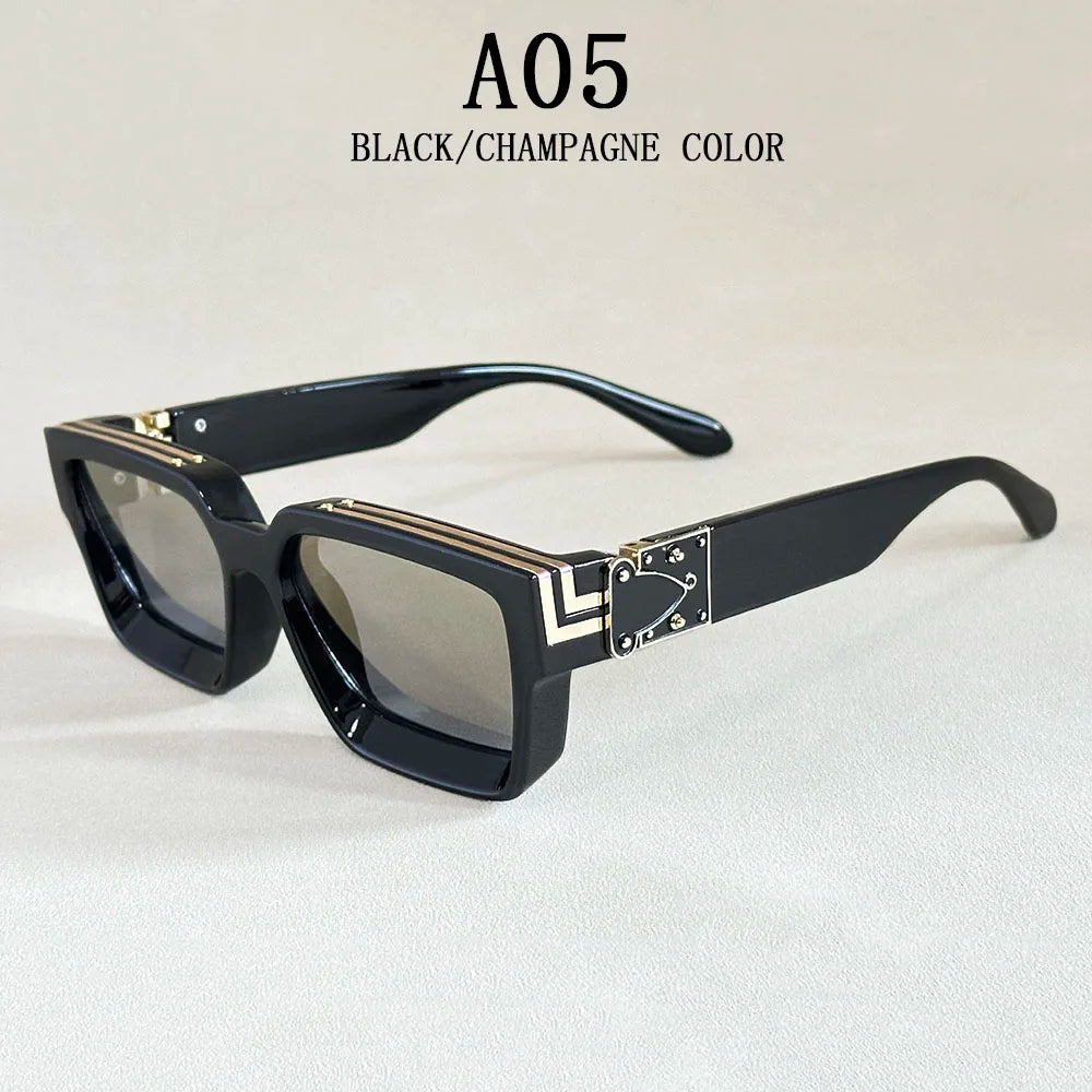 Retro Square Millionaire Sunglasses – Trendy