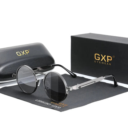 Vintage Round Metal Frame Sunglasses